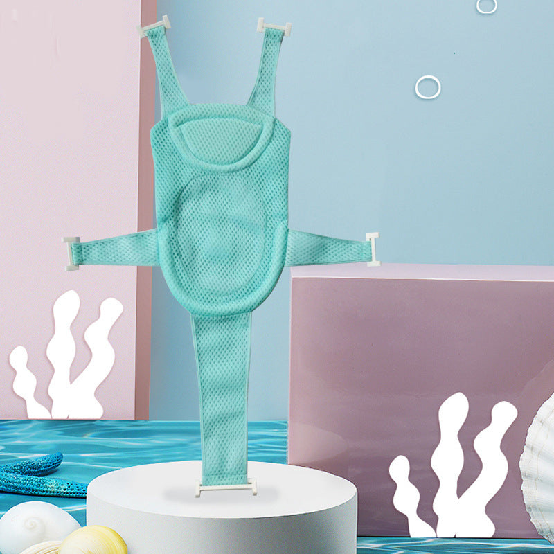 Baby Shower Net Bag Universal Can Sit And Lie Newborn Bath Rack Baby Bath Artifact Net Support Children&