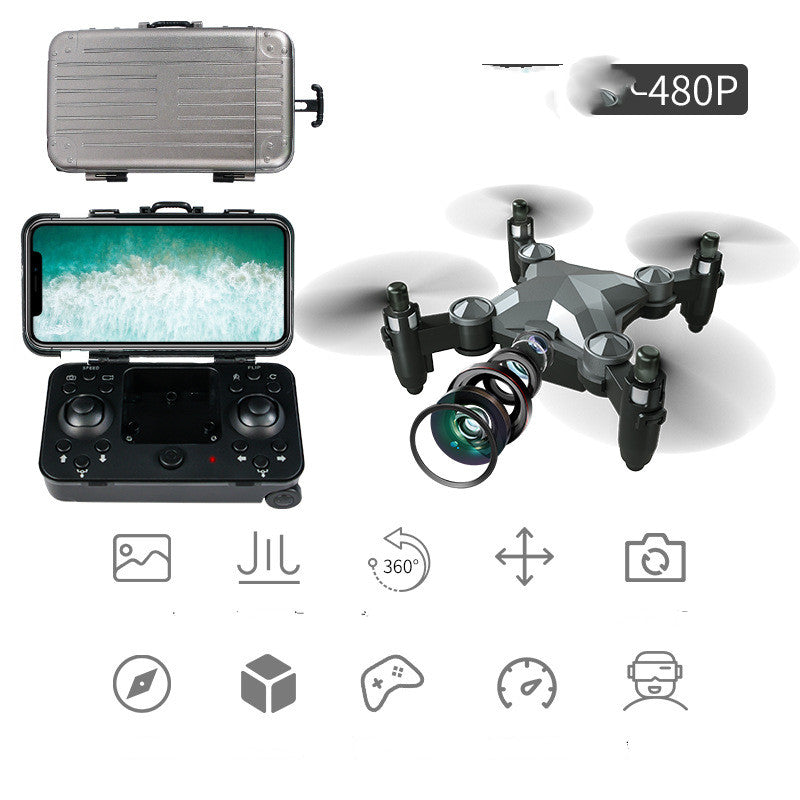 New Luggage Box Storage Box Folding Mini UAV Aerial Photography Remote Control Four Axis Children&