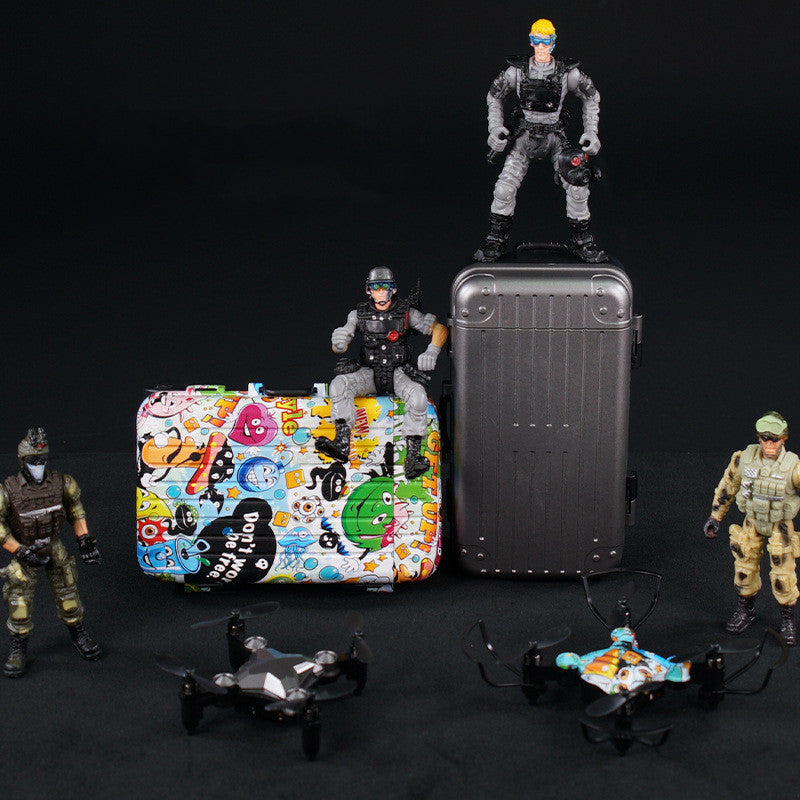 New Luggage Box Storage Box Folding Mini UAV Aerial Photography Remote Control Four Axis Children&