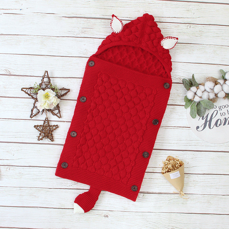 Cute shape solid color newborn anti-kick quilt
