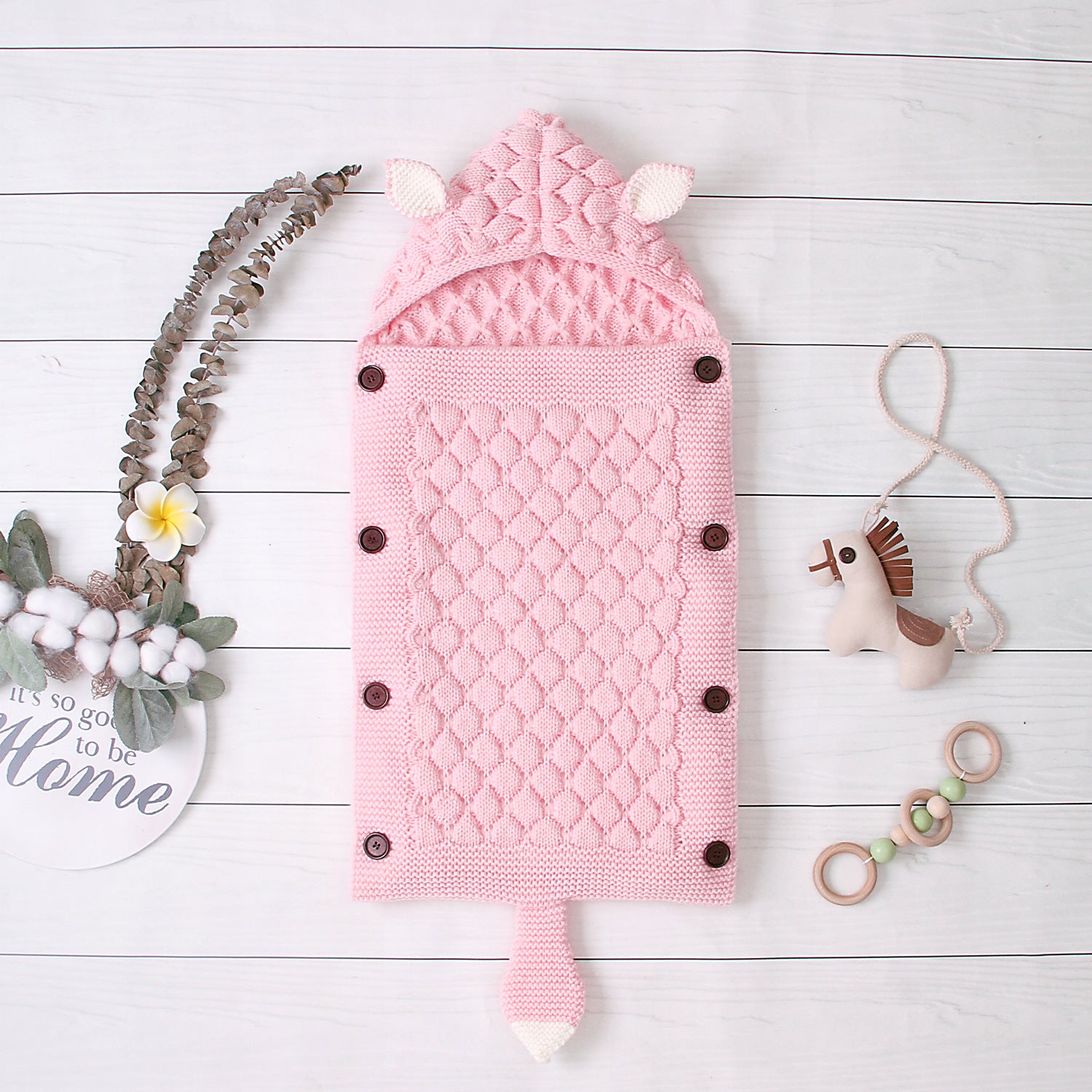 Cute shape solid color newborn anti-kick quilt