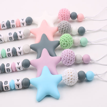 Silicone Pentagram Pacifier Chain