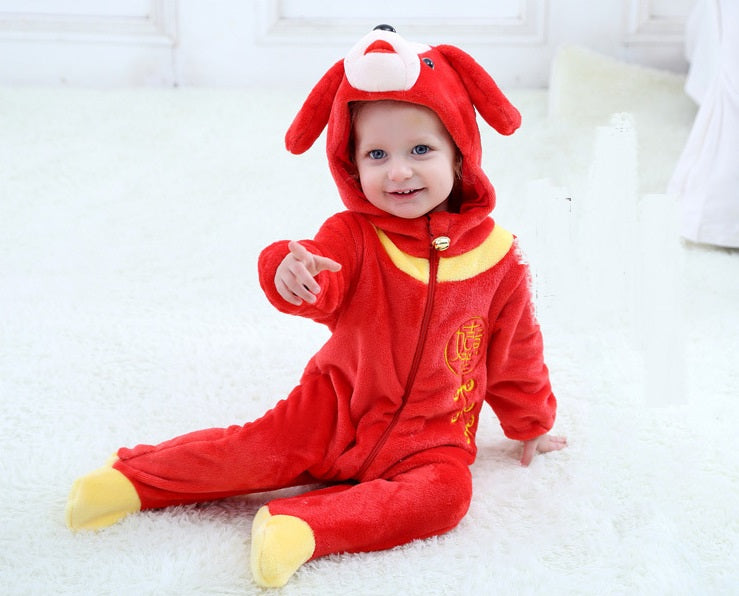 Dinosaur Cartoon Baby Outing Clothes Children&