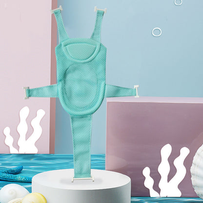 Baby Shower Net Bag Universal Can Sit And Lie Newborn Bath Rack Baby Bath Artifact Net Support Children&