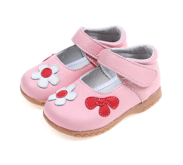 Leather Shoes Korean Princess Shoes Single Shoes Cowhide Children&