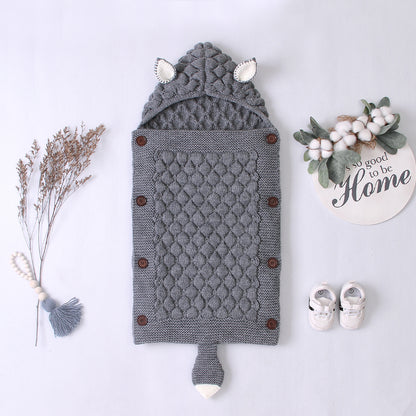 Cute shape solid color newborn anti-kick quilt