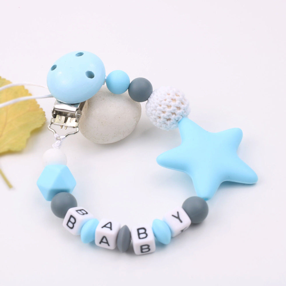Silicone Pentagram Pacifier Chain