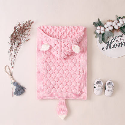 Cute shape solid color newborn anti-kick quilt