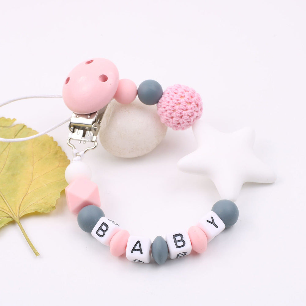 Silicone Pentagram Pacifier Chain