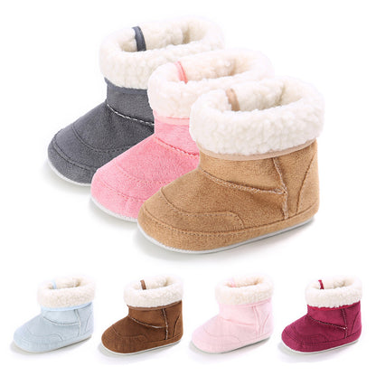 Newborn Baby Girls First Walkers Shoes Infant Toddler Soft Rubber Soled Anti-slip Boots Booties