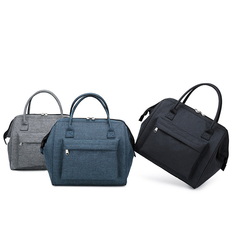 Thermal Bento Lunch Bag Zipper Oxford Cloth Large Capacity