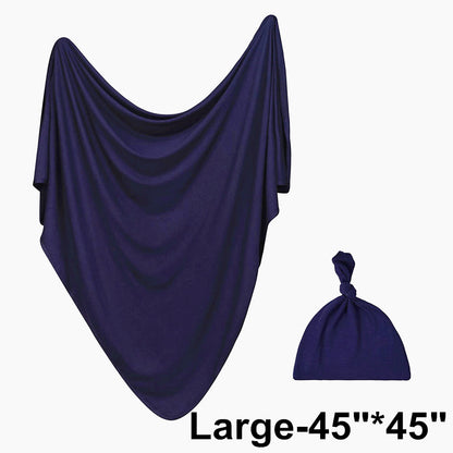 Newborn Knitted Stretch Fabric Solid Color Wrapper