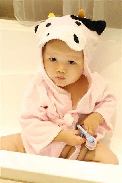 Cartoon Cute Animal Modeling Baby Bath Towels Baby Bathrobes Cotton Children&
