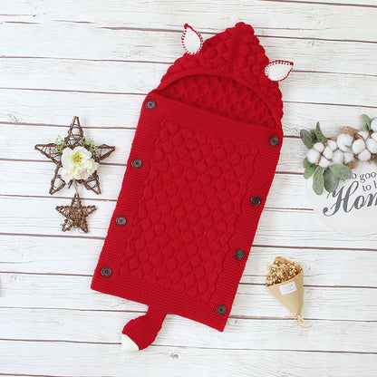 Cute shape solid color newborn anti-kick quilt