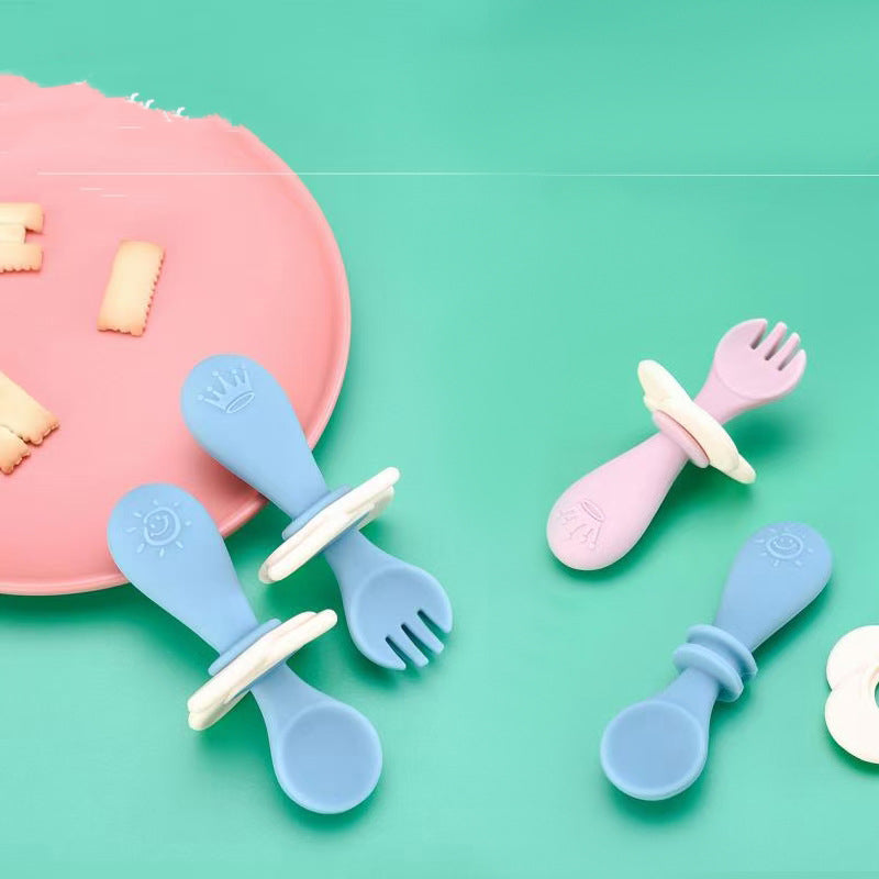 Short Handle Spoon Fork Children&
