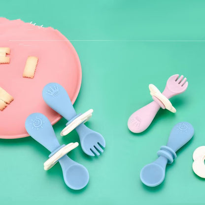 Short Handle Spoon Fork Children&