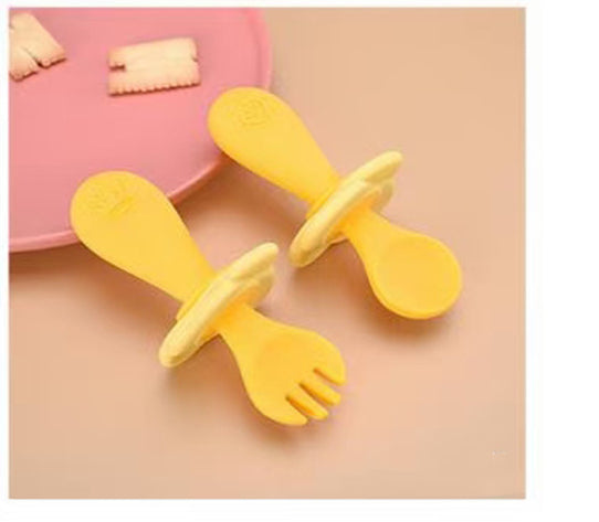 Short Handle Spoon Fork Children&