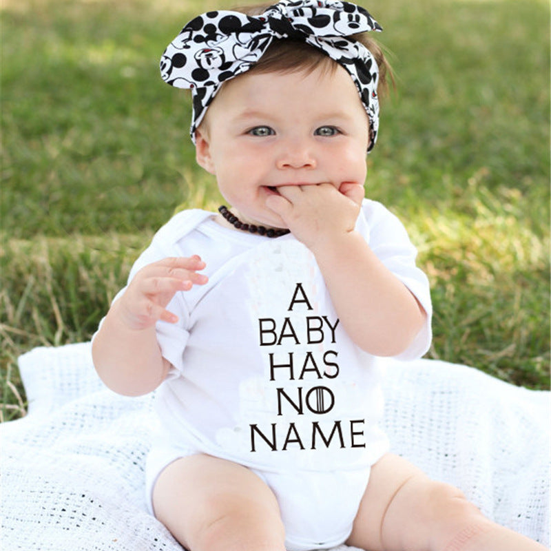 Letter print romper