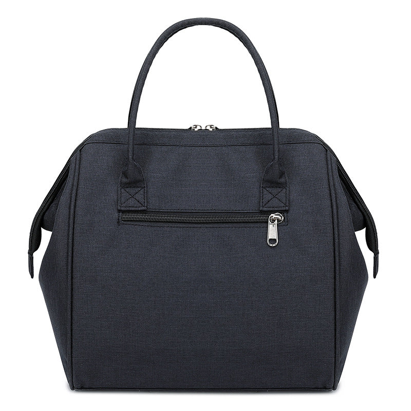 Thermal Bento Lunch Bag Zipper Oxford Cloth Large Capacity