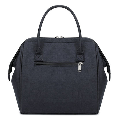 Thermal Bento Lunch Bag Zipper Oxford Cloth Large Capacity