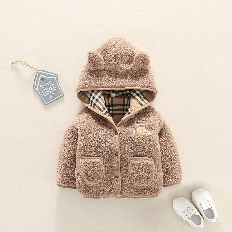Lamb Cashmere Thickened Coat Girl&