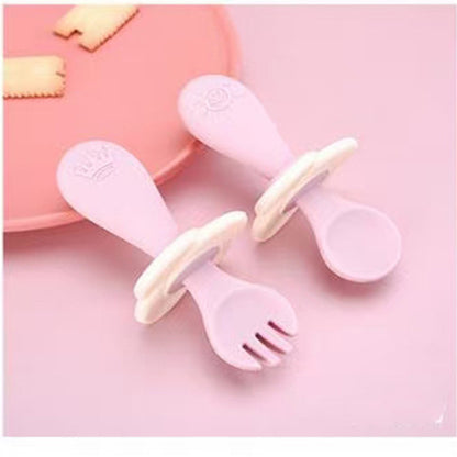 Short Handle Spoon Fork Children&