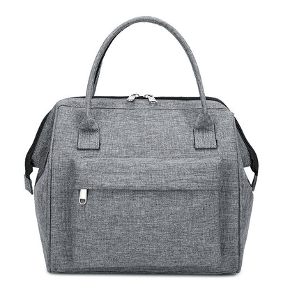 Thermal Bento Lunch Bag Zipper Oxford Cloth Large Capacity