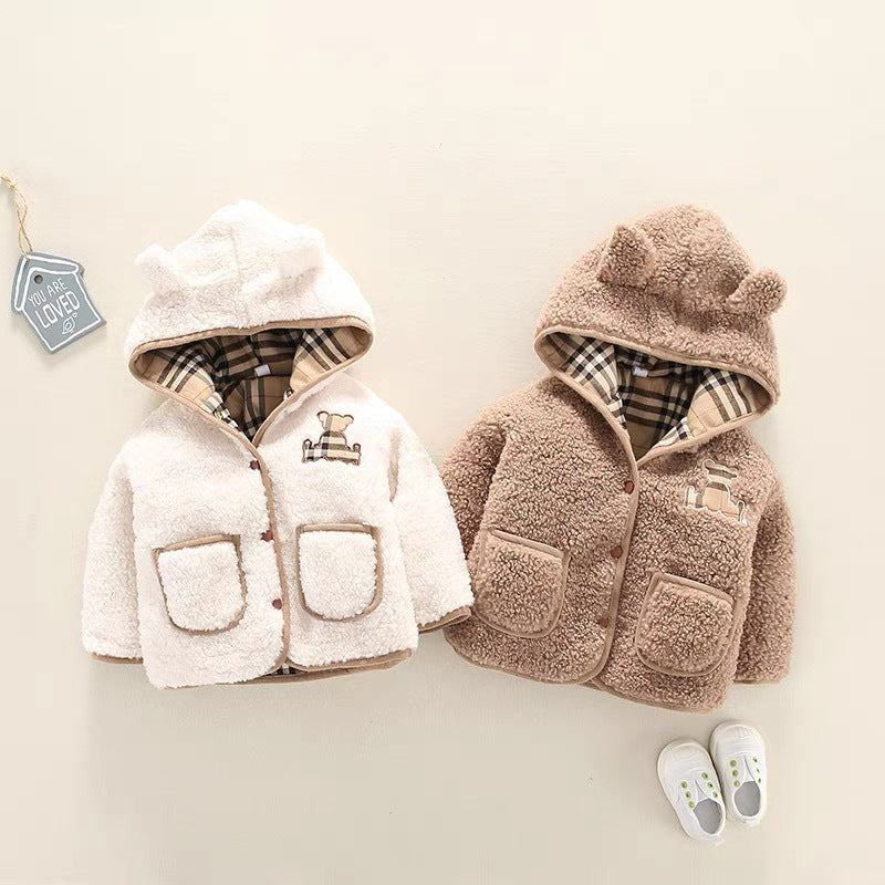 Lamb Cashmere Thickened Coat Girl&