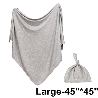 Newborn Knitted Stretch Fabric Solid Color Wrapper