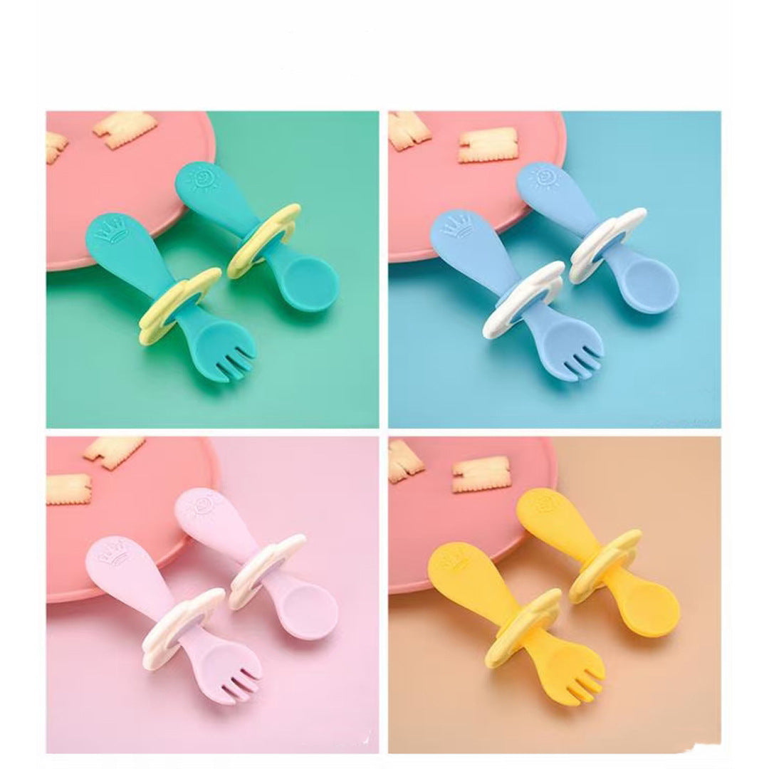 Short Handle Spoon Fork Children&